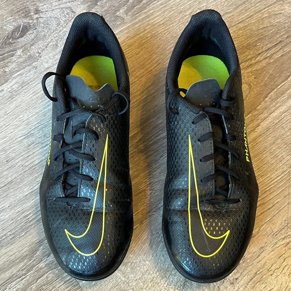 Nike Phantom GT Club FG MG Black Yellow Youth 6 Women 7.5 UK 5.5 EU 38.5‎